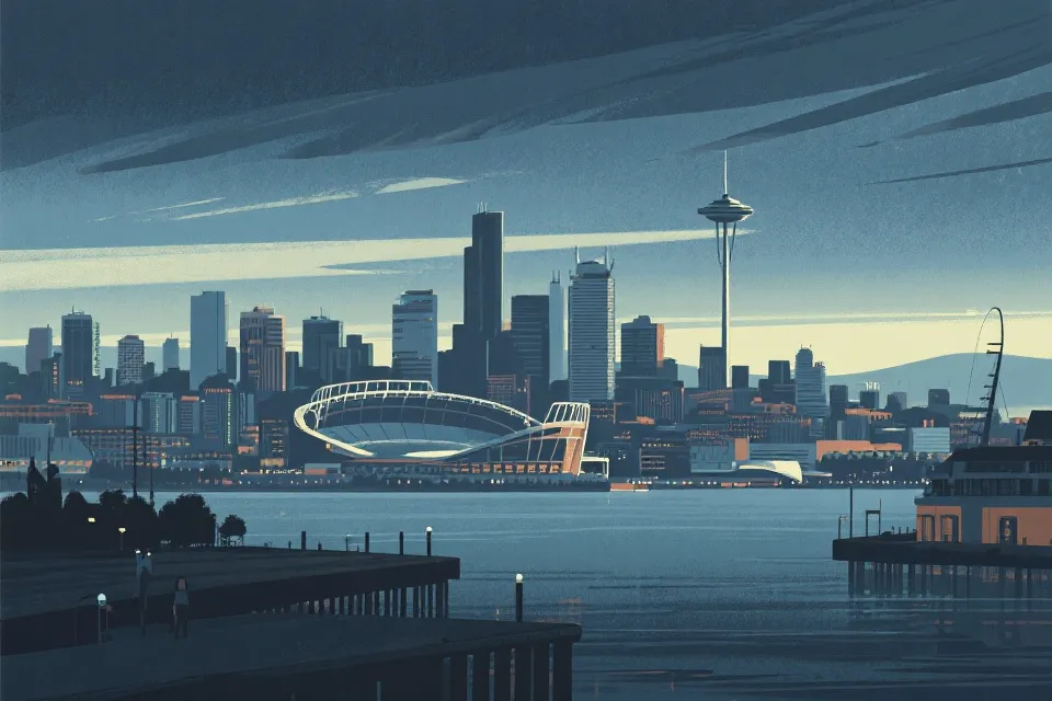西雅图举办城市插画
