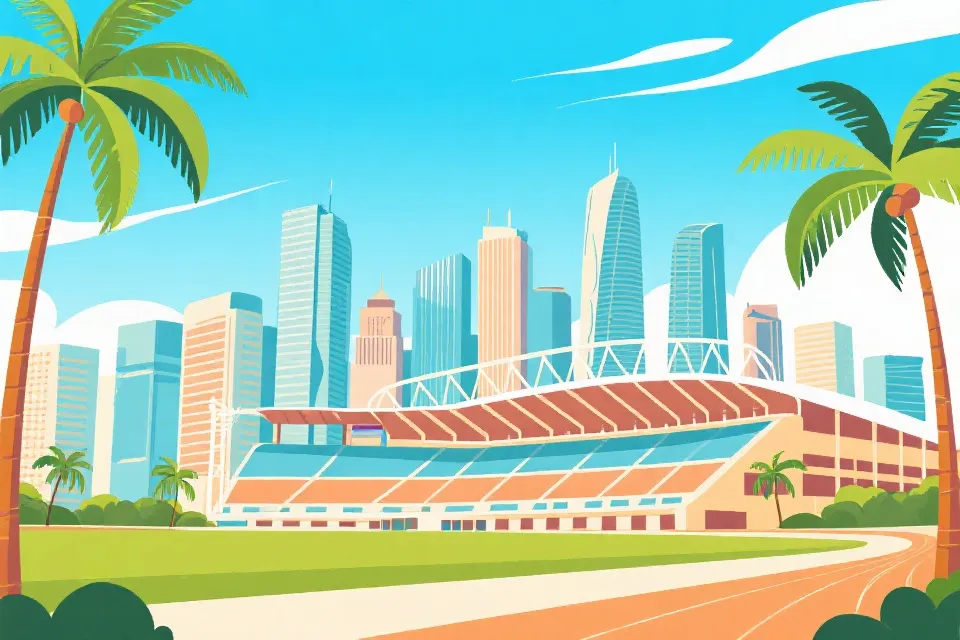 迈阿密举办城市插画